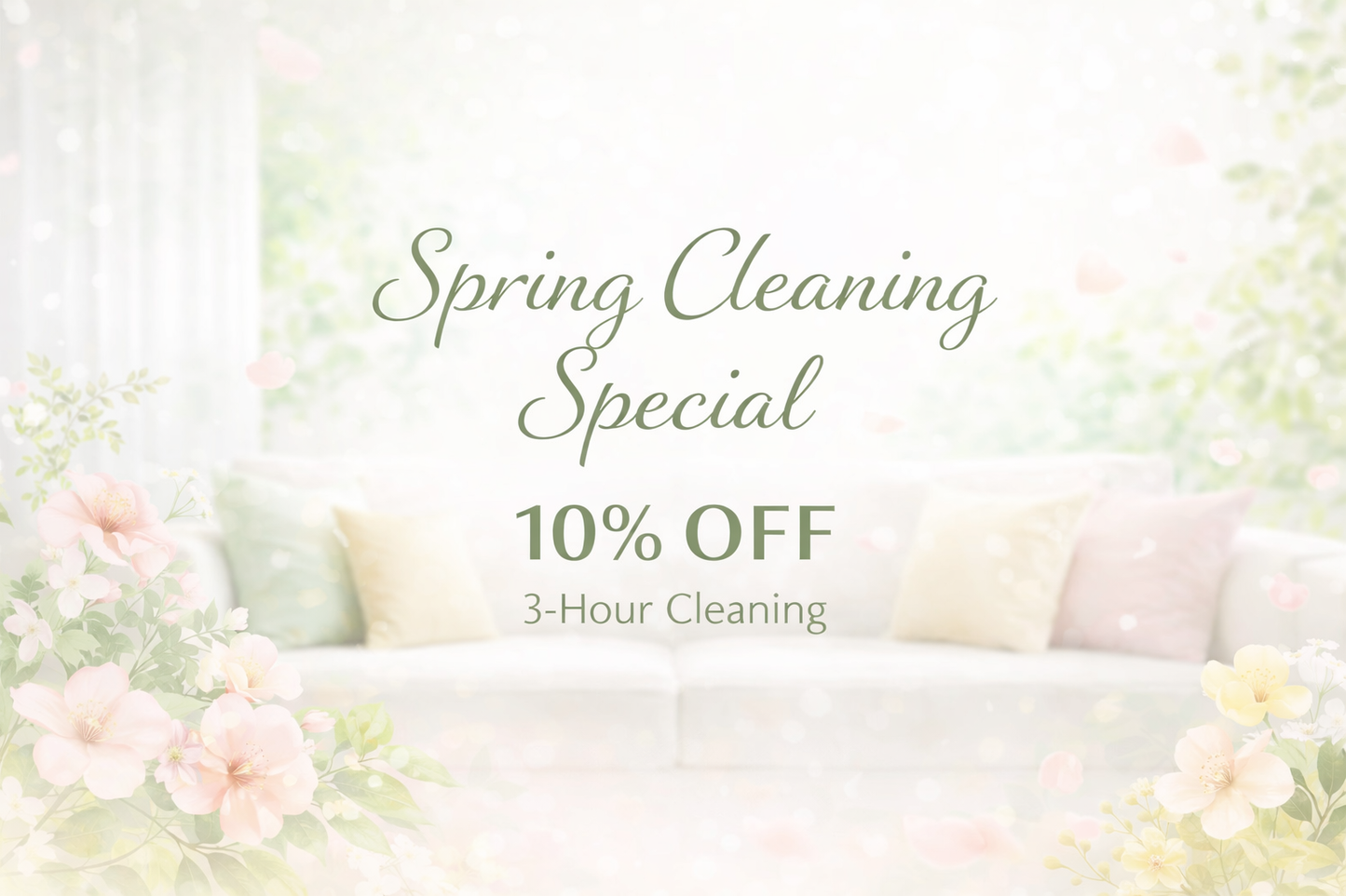 A Fresh Start for Spring: 10% Off 3-Hour Cleaning