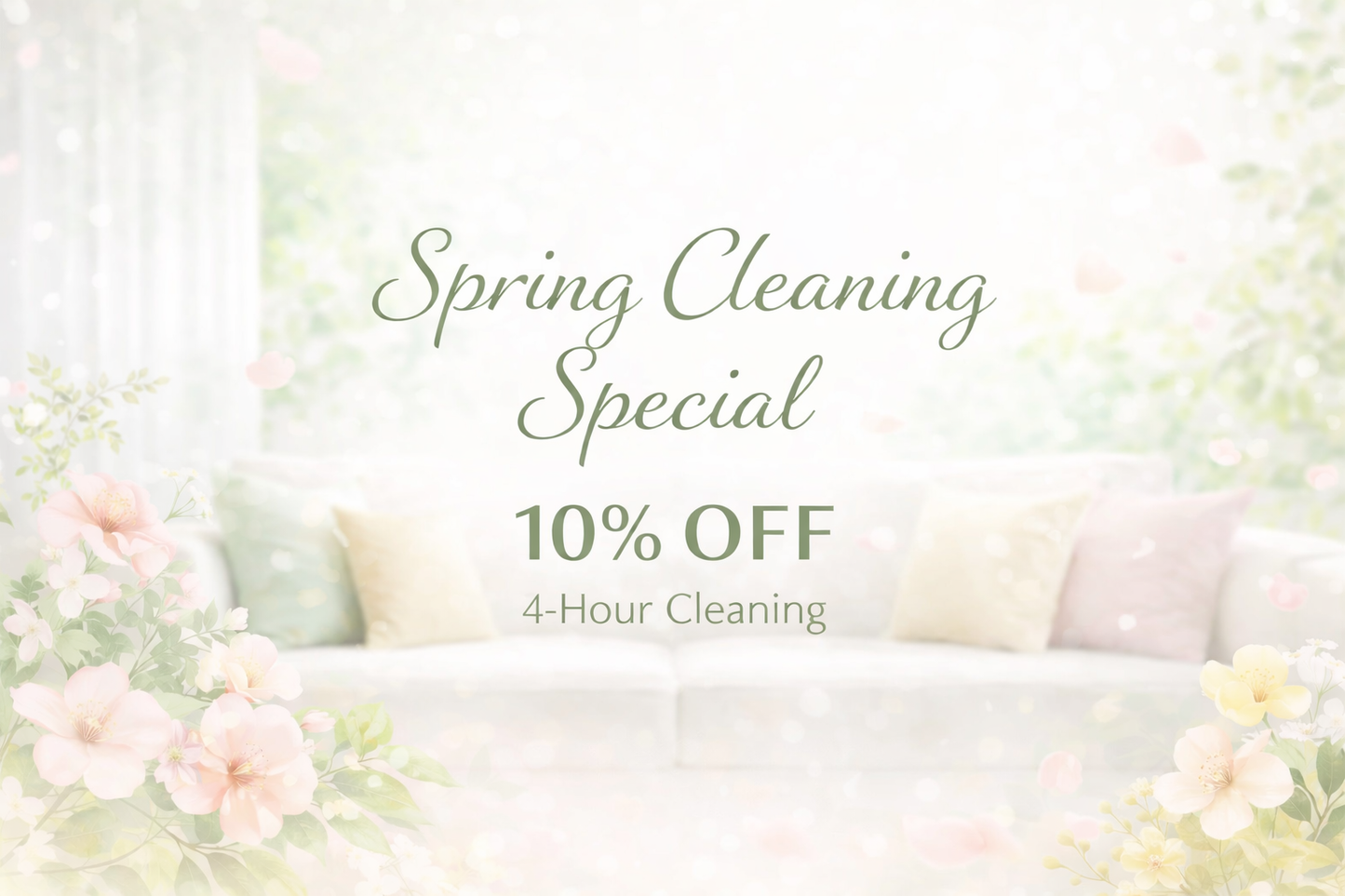 A Fresh Start for Spring: 10% Off 4-Hour Cleaning